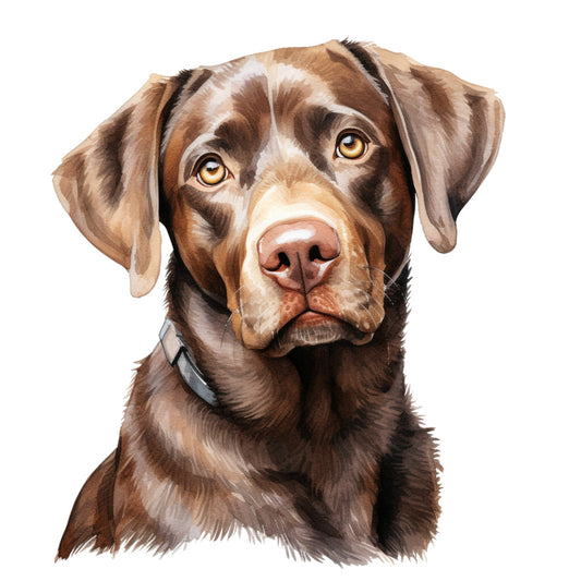 Watercolor Labrador Fabric Panel 32