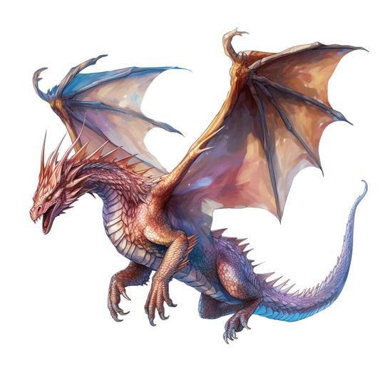 Elemental Dragons Fabric Panel 2