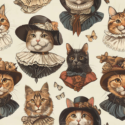 Whiskered Gentry Pattern 5 Minky Fabric