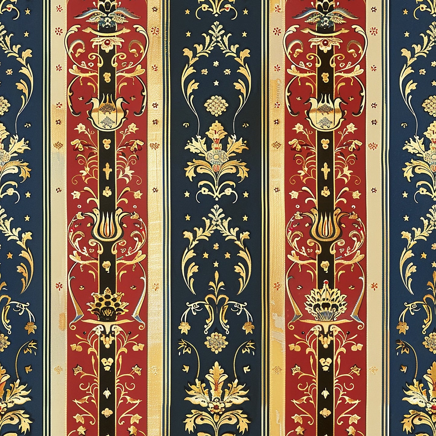 Medieval French Pattern 1 Quilting Cotton Fabric