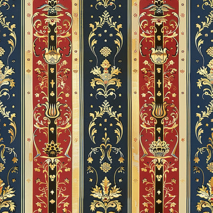 Medieval French Pattern 1 Quilting Cotton Fabric