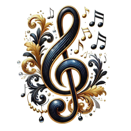 Musical Notes Fabric Panel 6