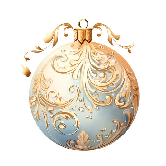 A Golden Christmas Fabric Panel 21