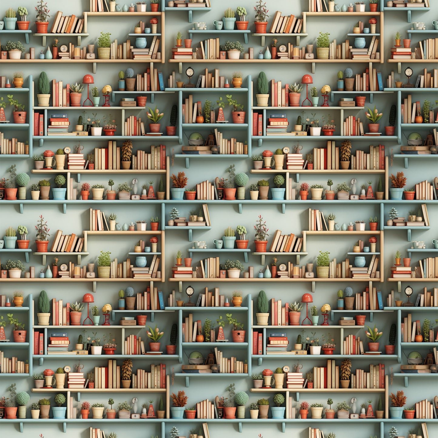 Bookshelf Pattern 9 Quilting Cotton Fabric
