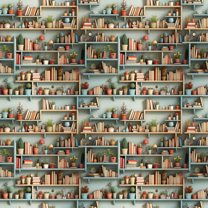 Bookshelf Pattern 9 Quilting Cotton Fabric