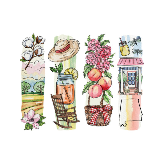 Brushstroke State Fabric Panel 18