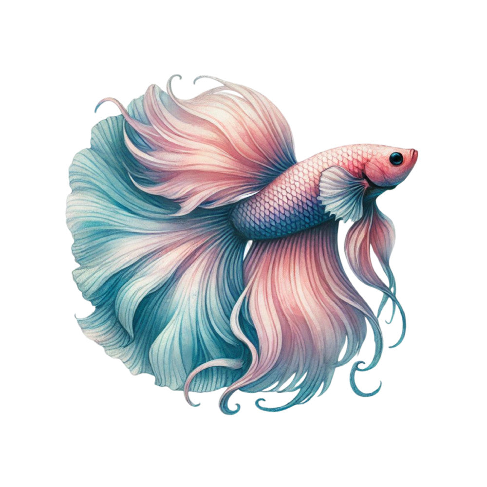 Watercolor Sea Fish Fabric Panel 20