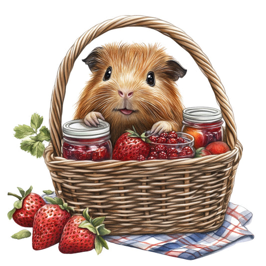 Cute Guinea Pigs Fabric Panel 37