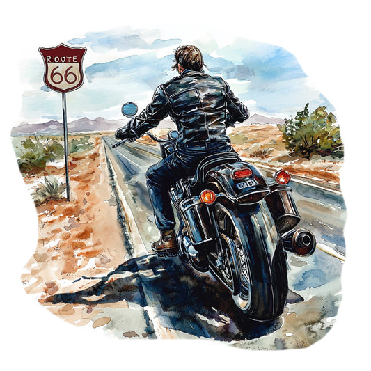 Route 66 Scene Fabric Panel 28