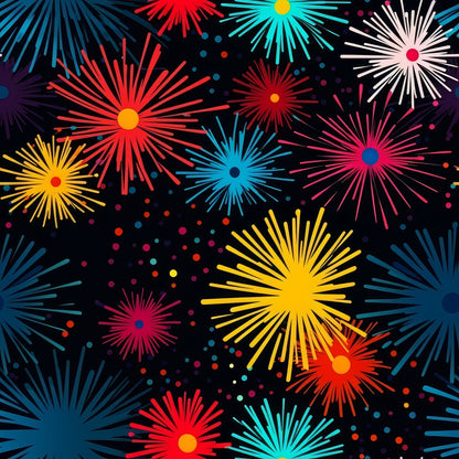 Midnight Starbursts Pattern 9 Minky Fabric