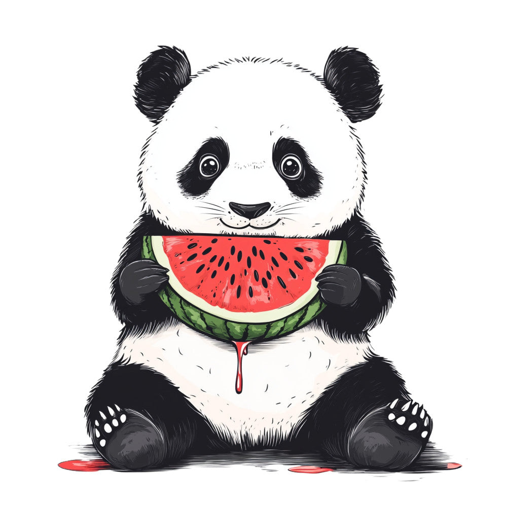 Cute Panda Bears Fabric Panel 2
