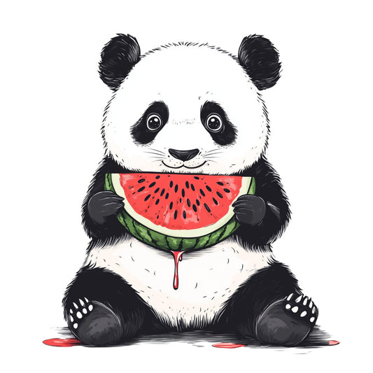 Cute Panda Bears Fabric Panel 2