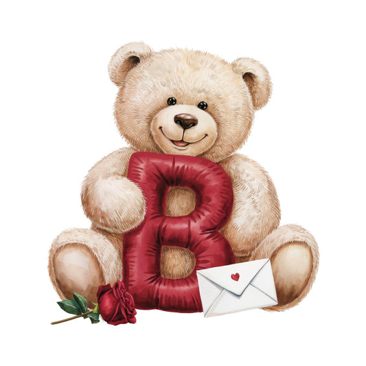 Valentines Day Alphabet Fabric Panel 12