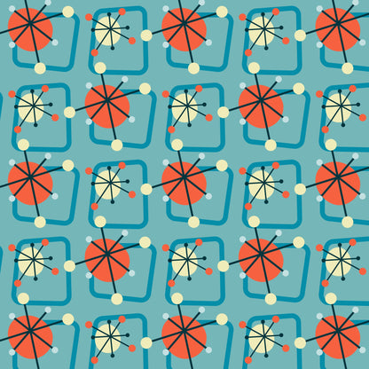 1950s Atomic Age Pattern 5 Quilting Cotton Fabric