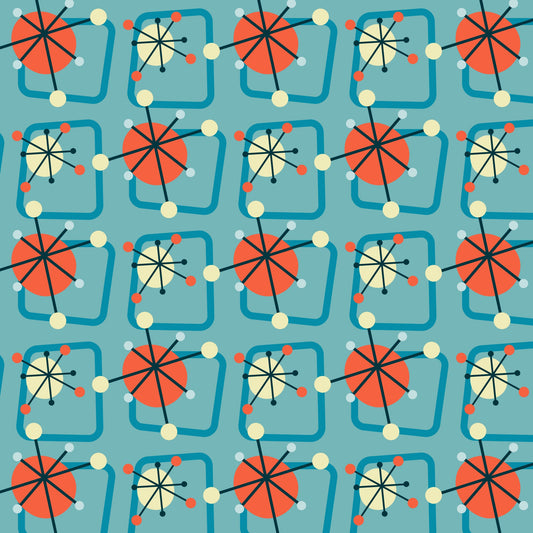 1950s Atomic Age Pattern 5 Quilting Cotton Fabric