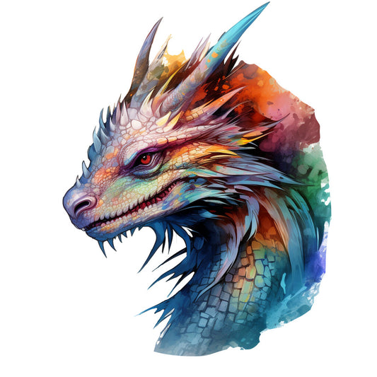 Elemental Dragons Fabric Panel 12