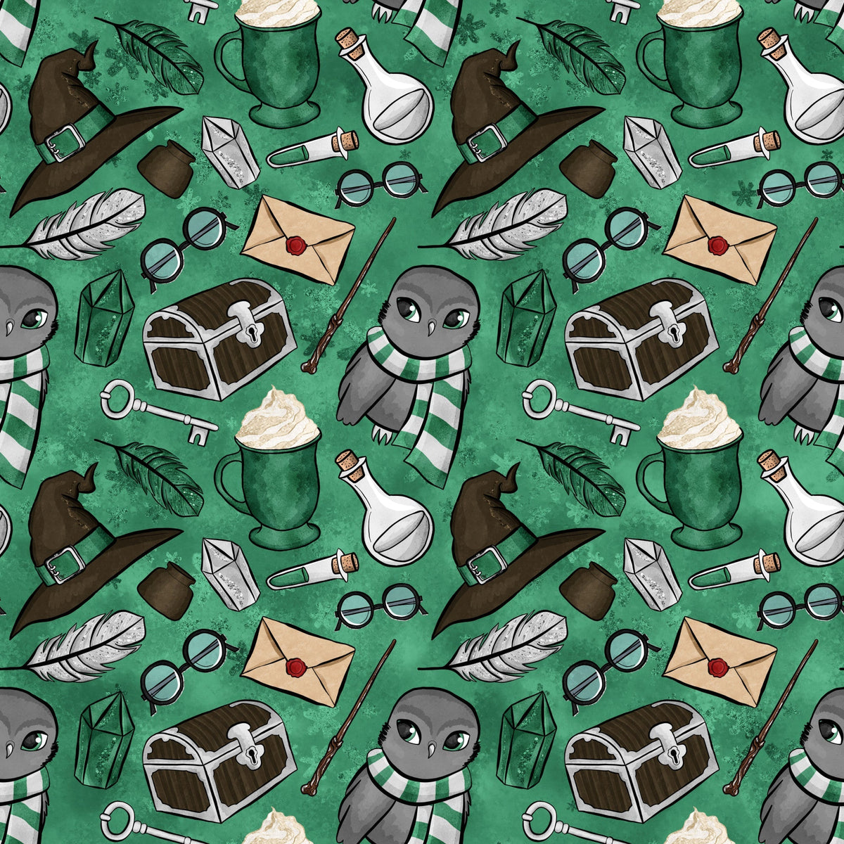 Owl Post Academy Pattern 26 Minky Fabric