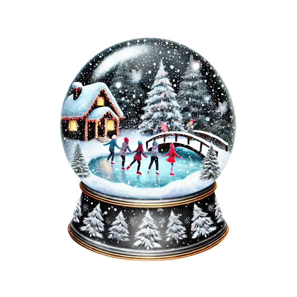 Christmas Snow Globes Fabric Panel 61