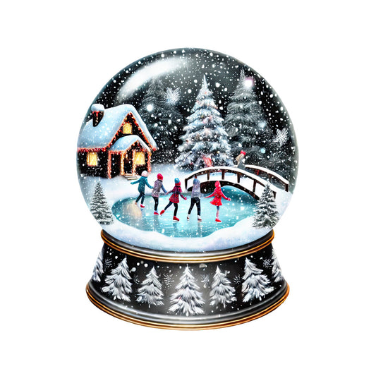 Christmas Snow Globes Fabric Panel 61