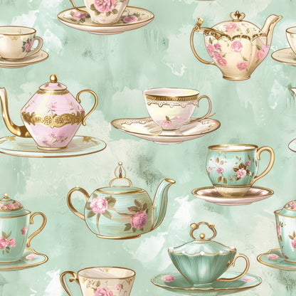 Pastel Porcelain Pattern 5 Minky Fabric