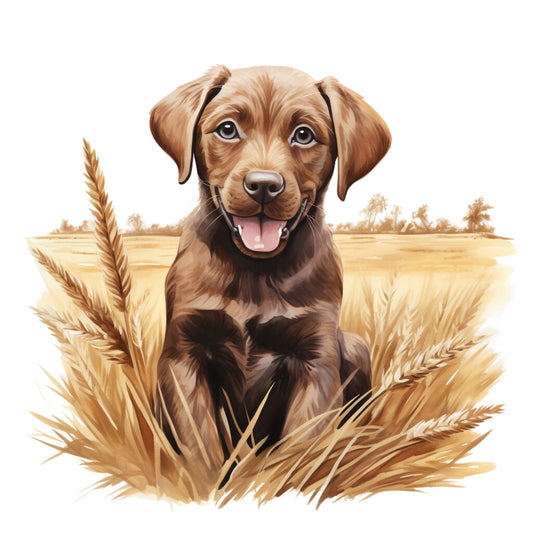 Watercolor Labrador Fabric Panel 34