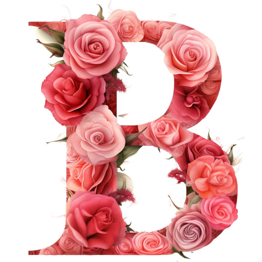 Rose Alphabet Fabric Panel 24