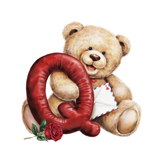 Valentines Day Alphabet Fabric Panel 25