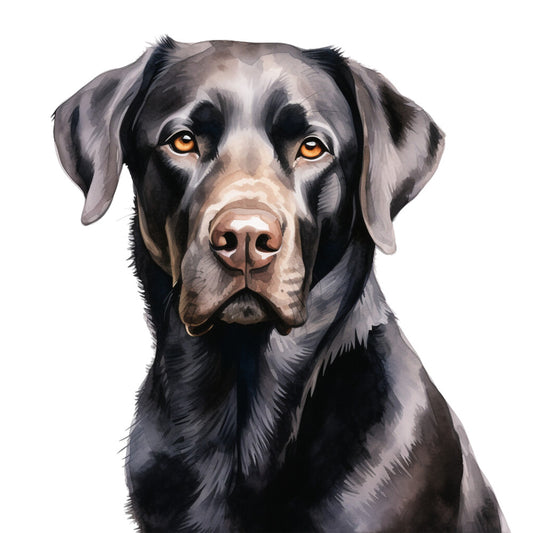 Watercolor Labrador Fabric Panel 23