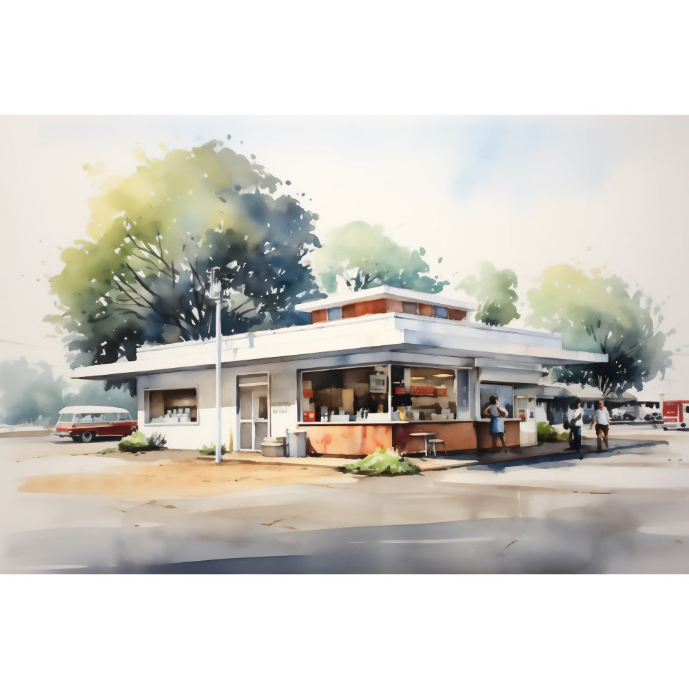 Retro Diner Fabric Panel 9