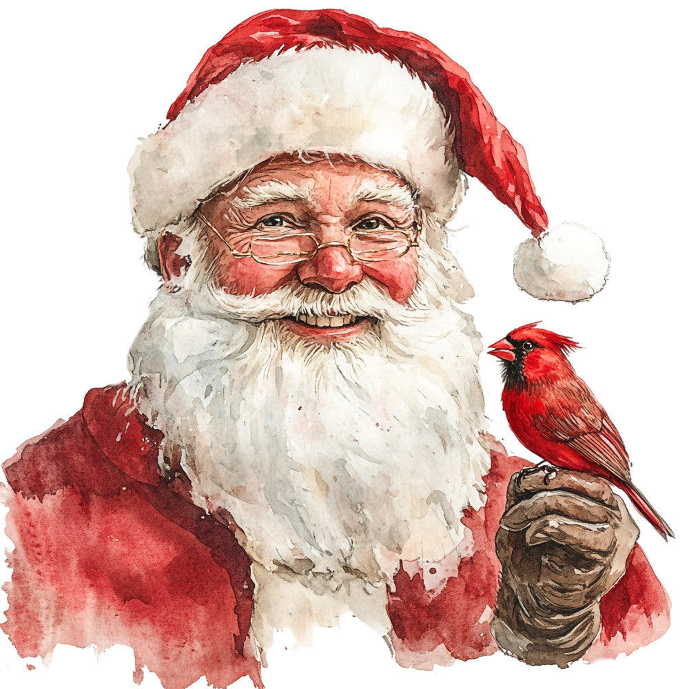 Watercolor Santa Claus Fabric Panel 8