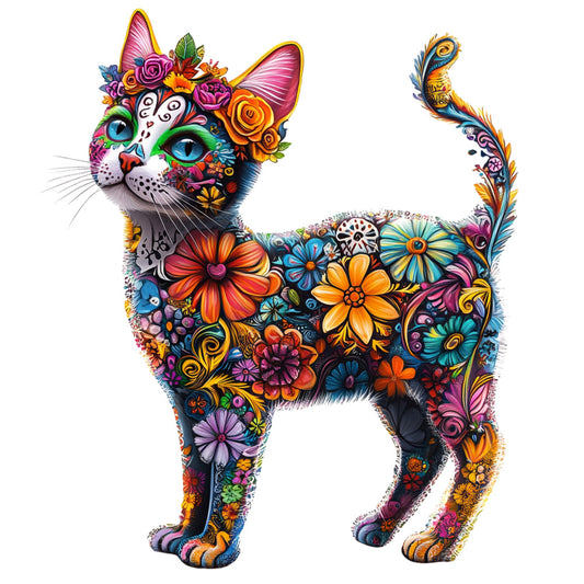 Cats de Los Muertos Fabric Panel 17