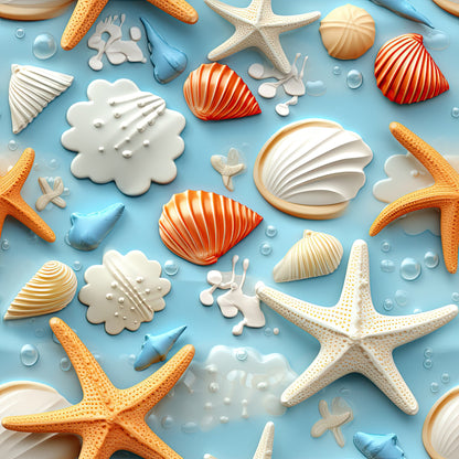 Beach Life Pattern 5 Quilting Cotton Fabric
