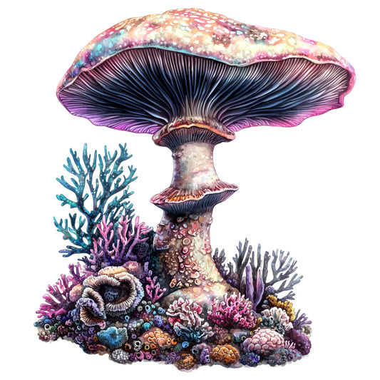Underwater Mushrooms Fabric Panel 24