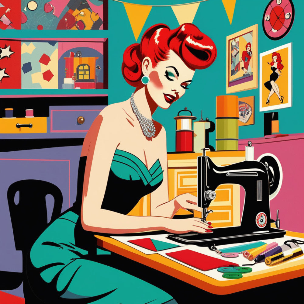 Pop Art Sewing Fabric Panel 11