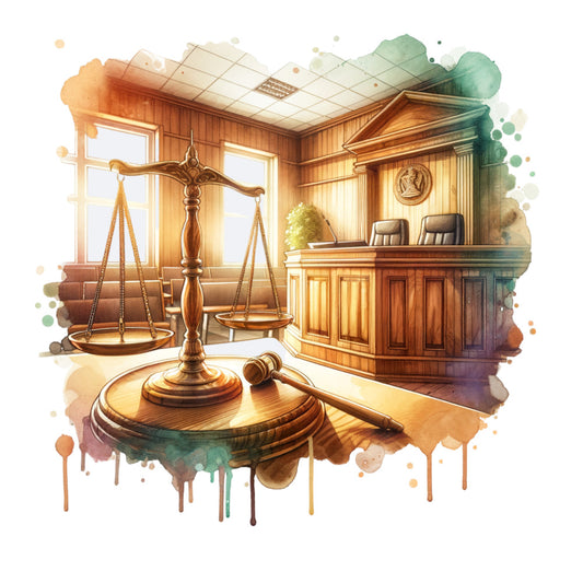 gold, warm brown, wood tone, cream, sage green, olive green, watercolor, scales of justice, law office, courthouse, legal, professional, vintage, elegant, traditional, justice, lawyer, attorney, gavel, judge, scales motif, architectural, interior design, classical, sophisticated, formal, literary, educational, institutional, bronze accents