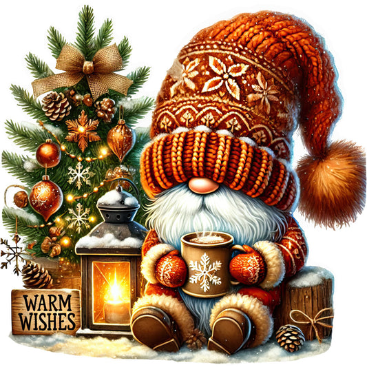 Cozy Christmas Gnomes Fabric Panel 2