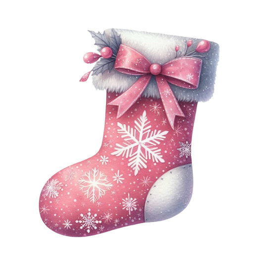 Christmas Stocking Scene Fabric Panel 19
