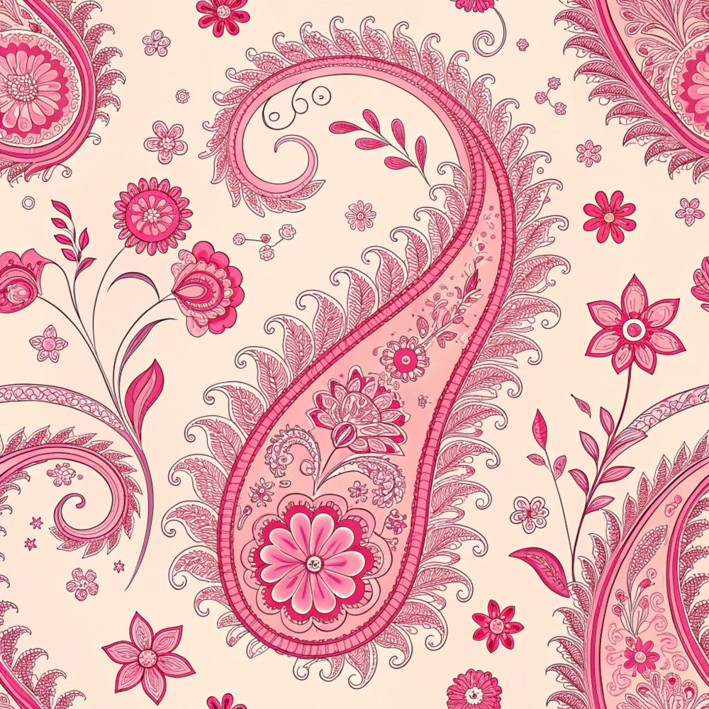 Midnight Paisley Garden Pattern 4 Minky Fabric