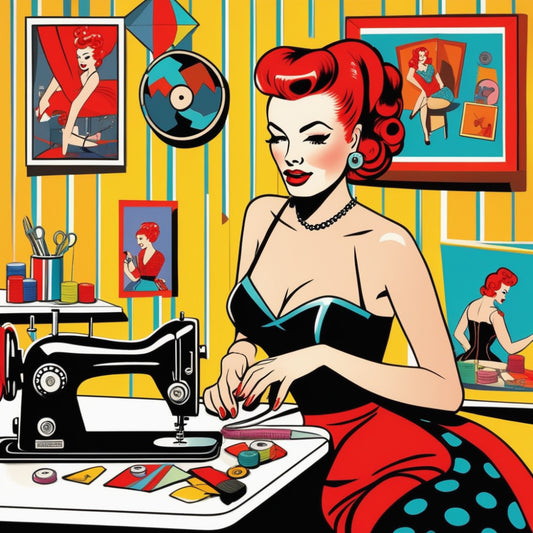Pop Art Sewing Fabric Panel 66