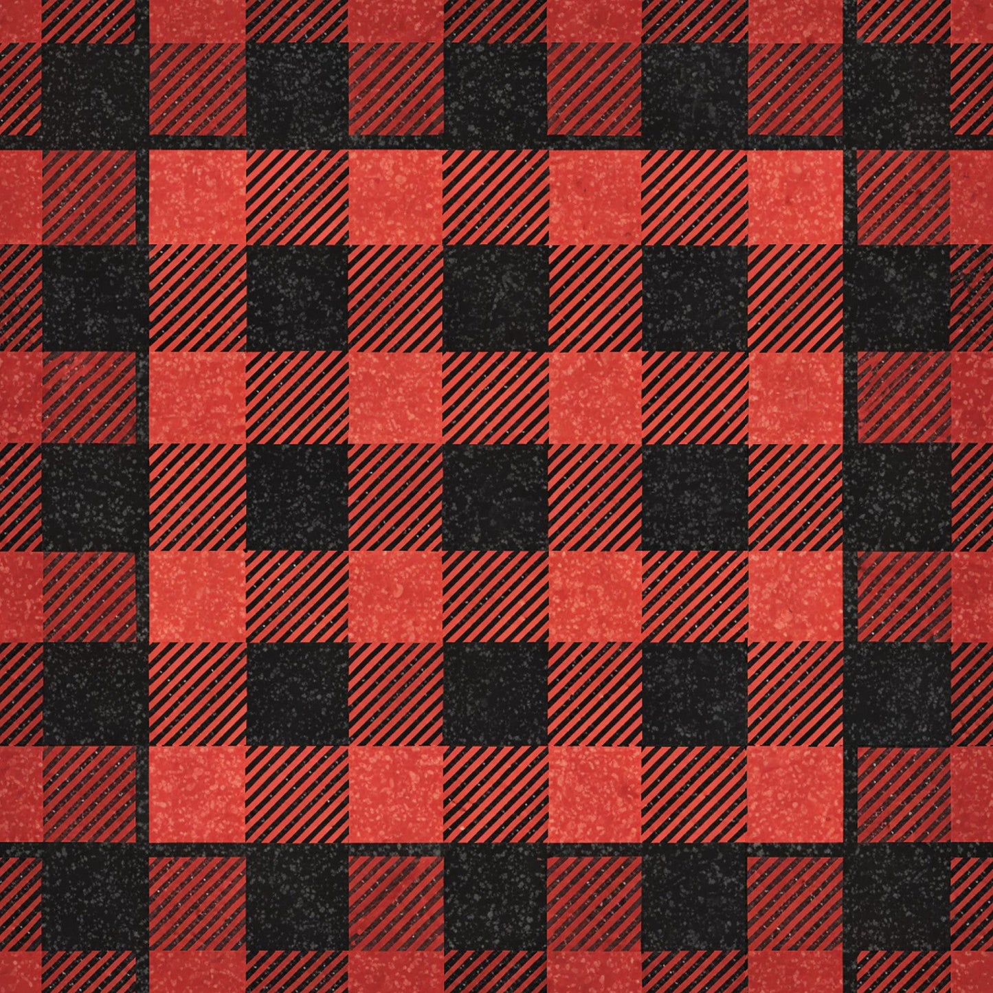 Classic Red and Black Buffalo Plaid Pattern 9 Quilting Cotton Fabric