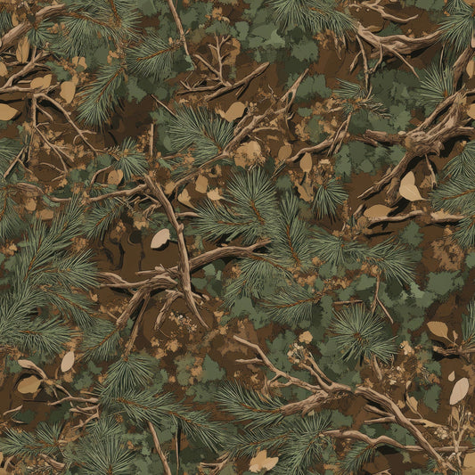 Realistic Hunting Camo Pattern 2 Quilting Cotton Fabric
