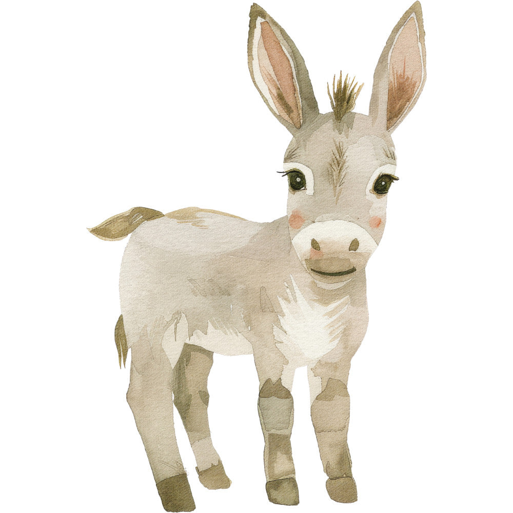 Watercolor Farm Fabric Panel 50