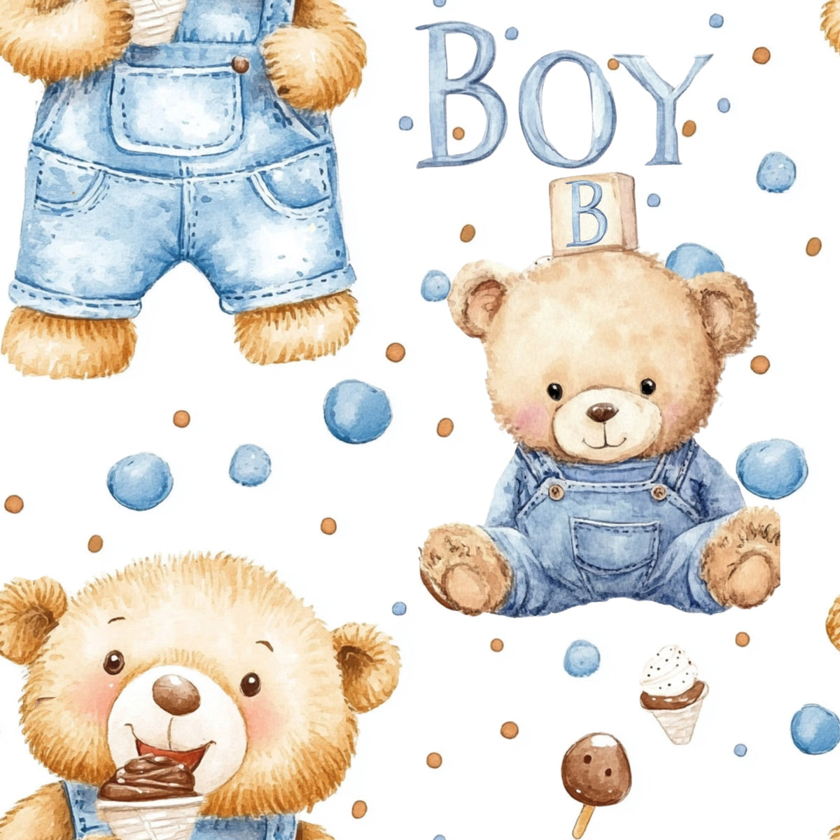 Little Cub Dreams Pattern 9 Minky Fabric
