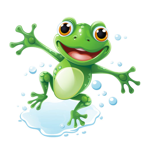 Cartoon Frogs Fabric Panel 6