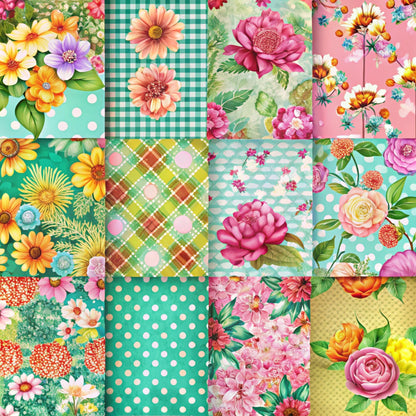 Quilted Daisies Pattern 8 Minky Fabric
