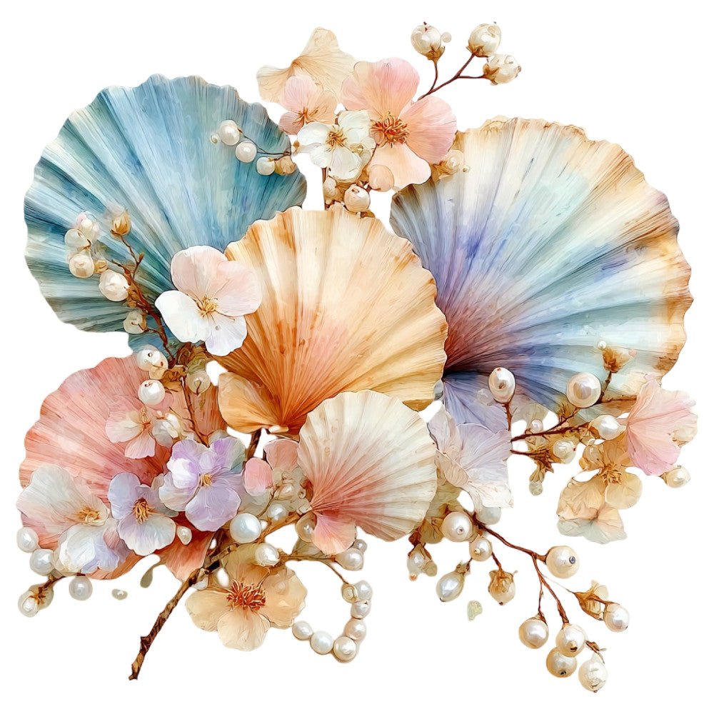 floral, botanical, pastel colors, dusty blue, blush pink, coral pink, cream, ivory, lavender, soft purple, peach, rose gold, nature, delicate flowers, pearls, berries, branches, spring, elegant, romantic, vintage, watercolor, soft focus, dreamy, feminine, whimsical, garden flowers, botanical illustration, pale yellow, sage green