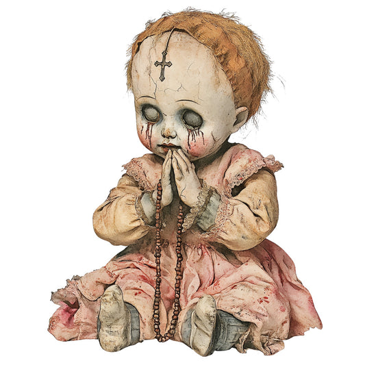 Creepy Dolls Fabric Panel 20