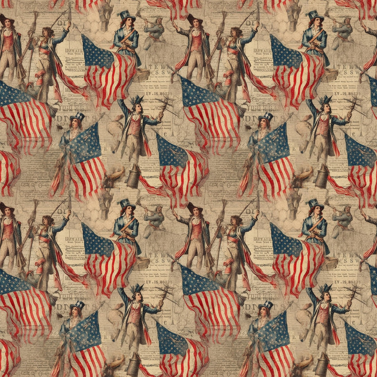 Liberty Gazette Pattern 3 Minky Fabric