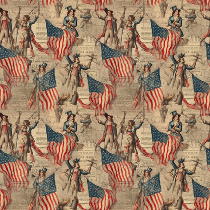 Liberty Gazette Pattern 3 Minky Fabric