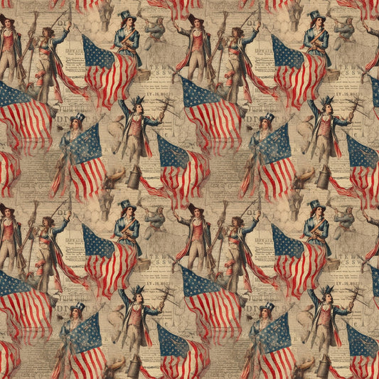 Liberty Gazette Pattern 3 Minky Fabric